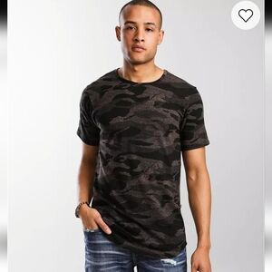 RUSTIC DIME Long body t-shirt, Heather Grey Charcoal S